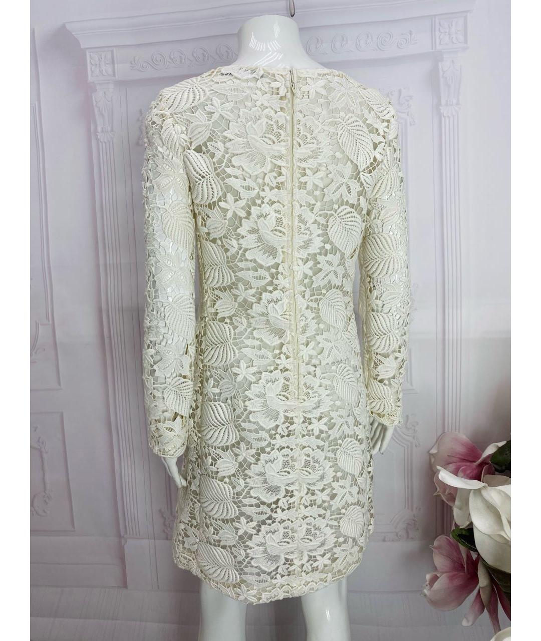 BLUMARINE Белое хлопковое коктейльное платье, фото 7
