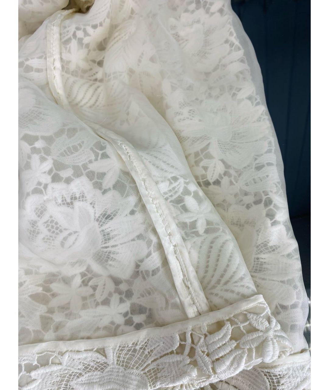 BLUMARINE Белое хлопковое коктейльное платье, фото 8