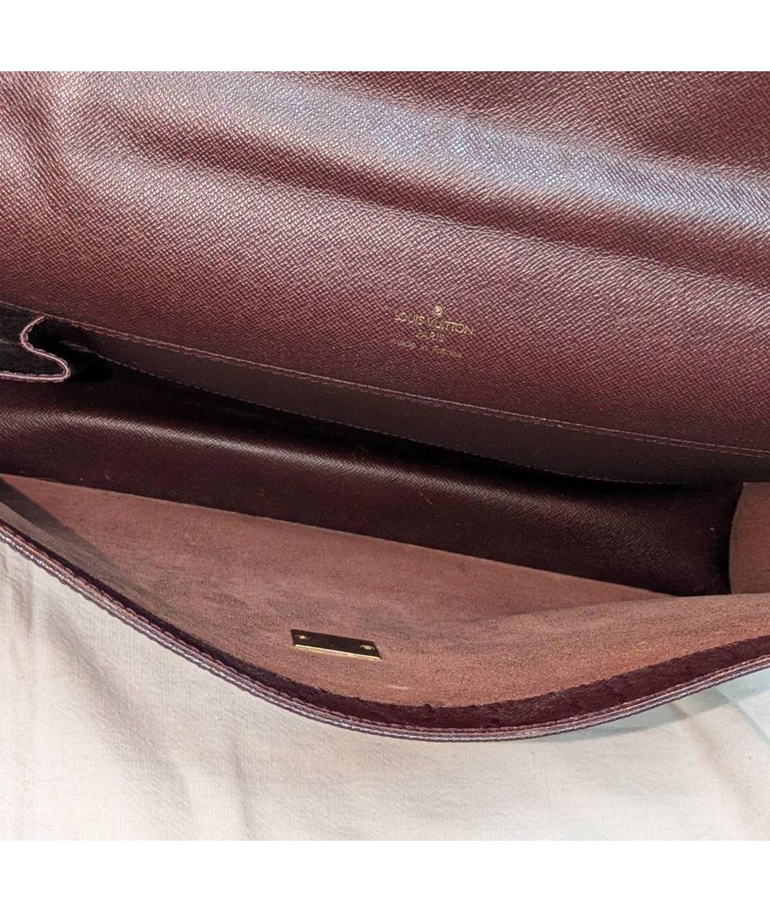 LOUIS VUITTON Коричневый кожаный портфель, фото 6