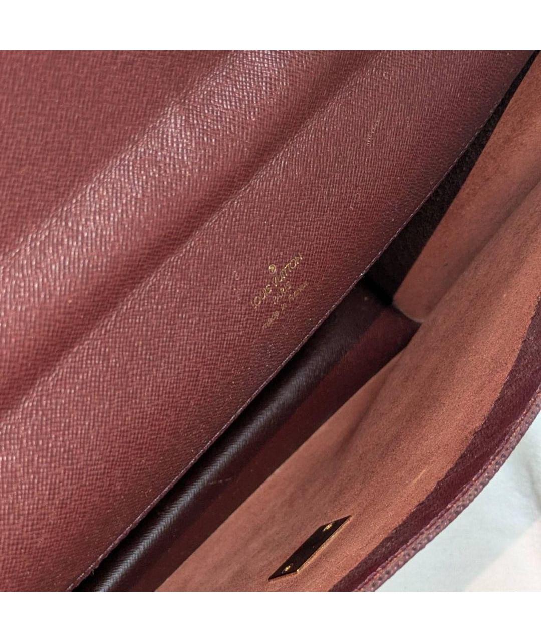 LOUIS VUITTON Коричневый кожаный портфель, фото 5