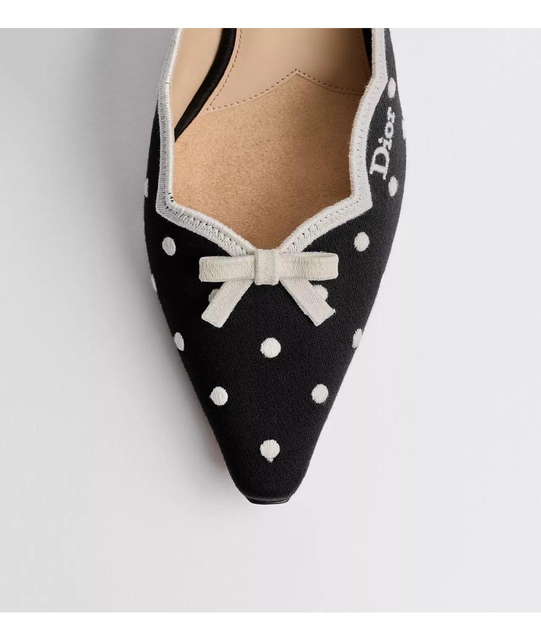 CHRISTIAN DIOR Черные текстильные мюли, фото 4