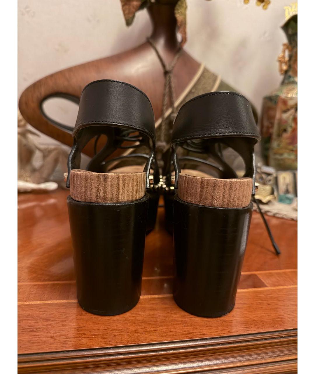 BALENCIAGA Черные кожаные сабо, фото 4