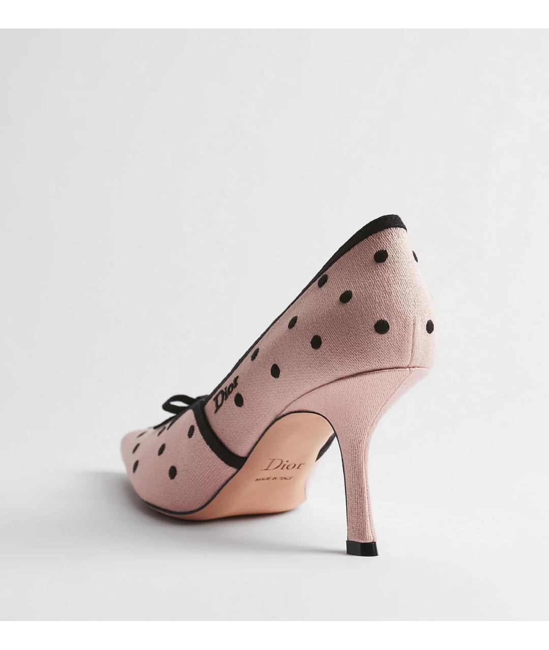 CHRISTIAN DIOR Розовые текстильные туфли, фото 2