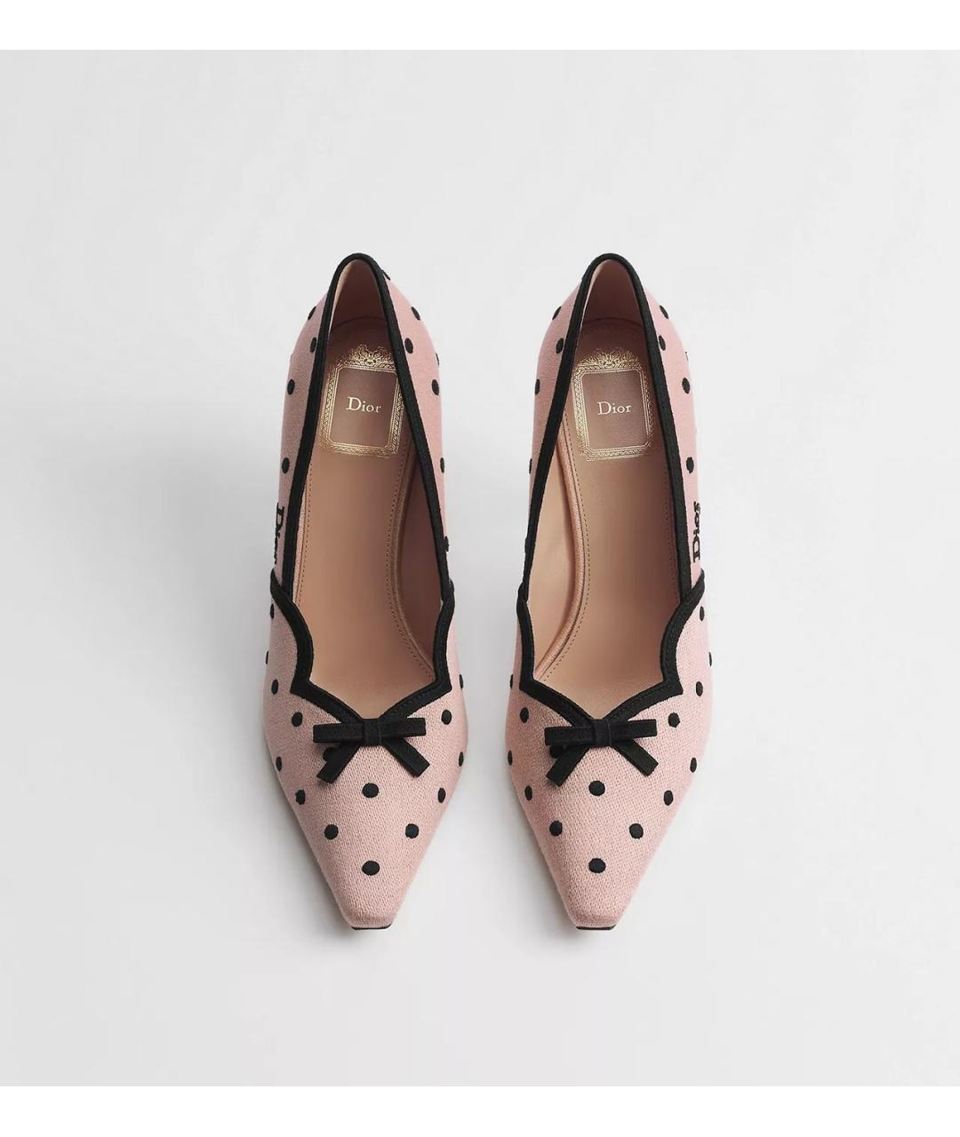 CHRISTIAN DIOR Розовые текстильные туфли, фото 3