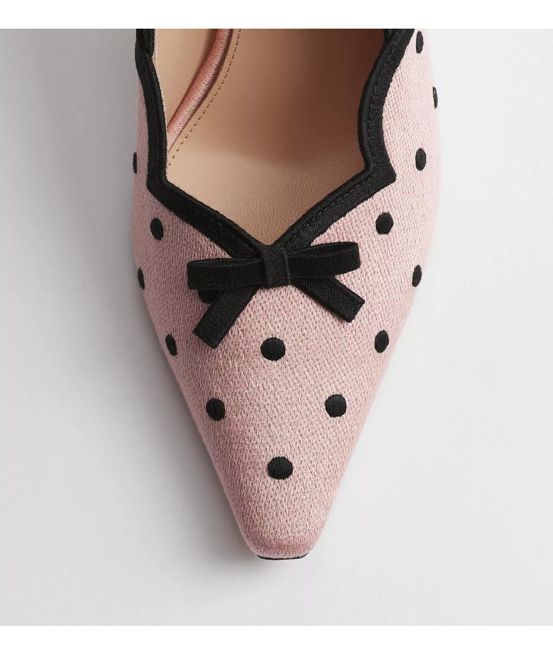 CHRISTIAN DIOR Розовые текстильные туфли, фото 4