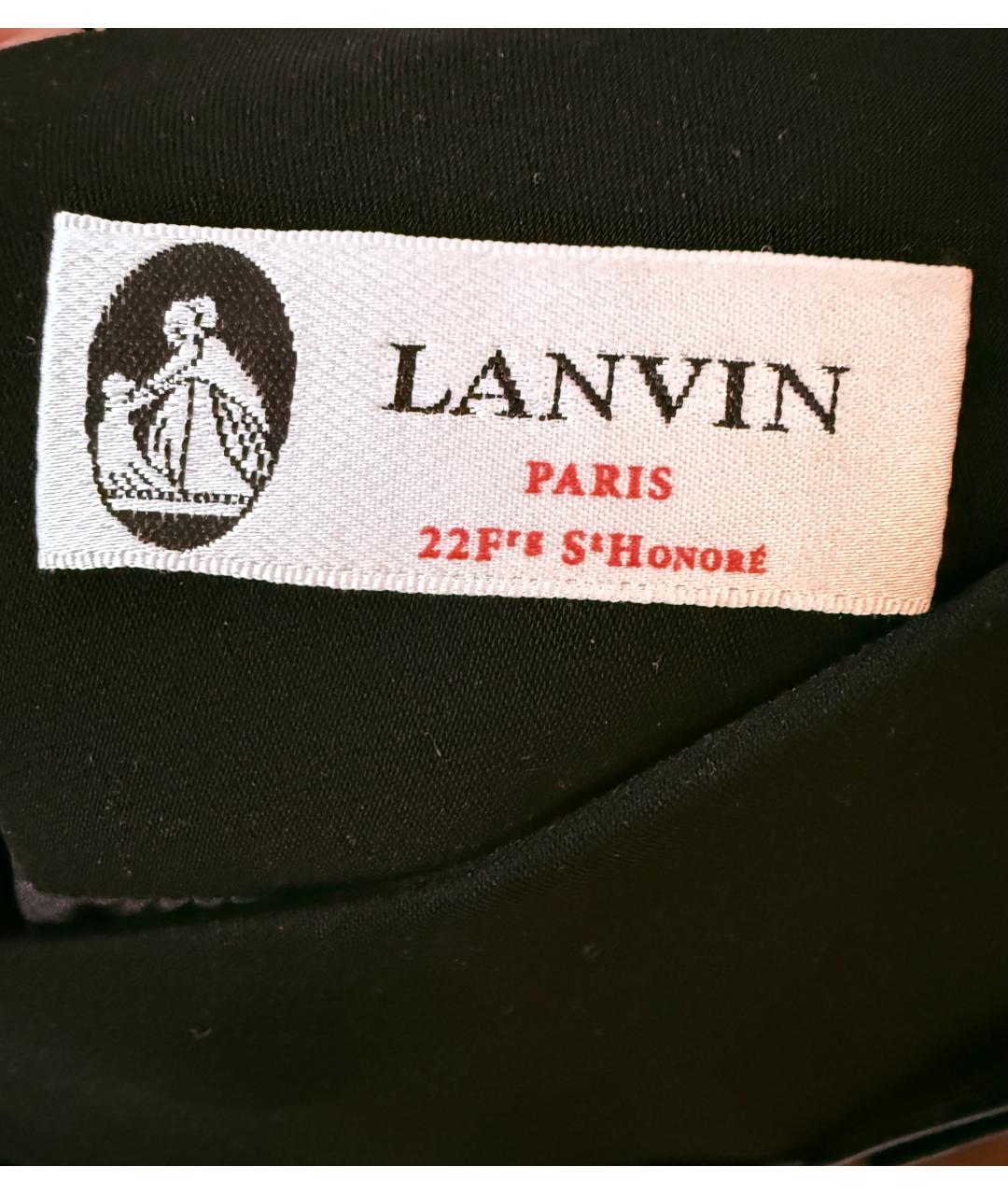 LANVIN Черная полиэстеровая юбка миди, фото 7
