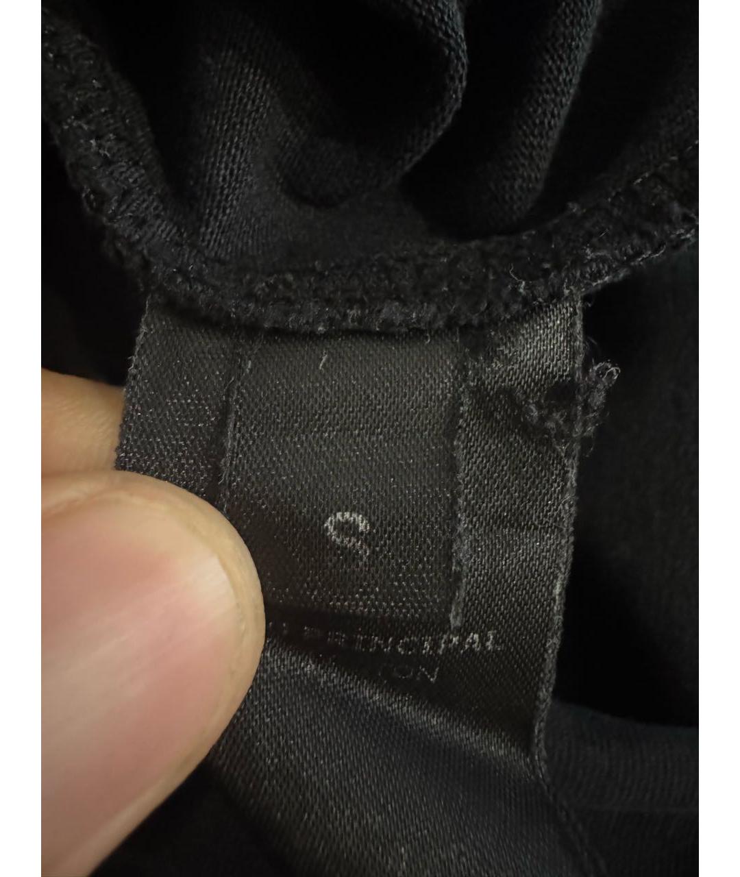 VETEMENTS Черная хлопковая футболка, фото 5