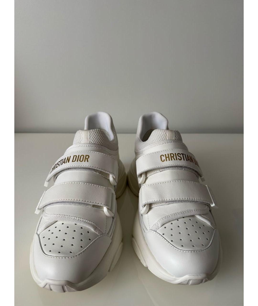 CHRISTIAN DIOR Белые кожаные кроссовки, фото 2