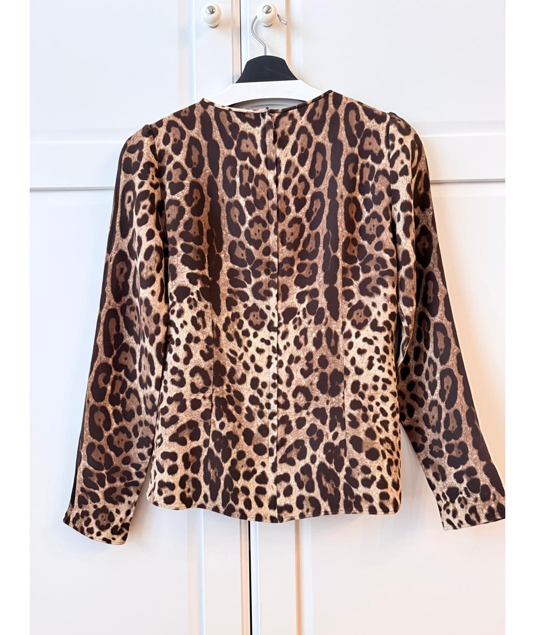 DOLCE&GABBANA Коричневая полиэстеровая блузы, фото 2