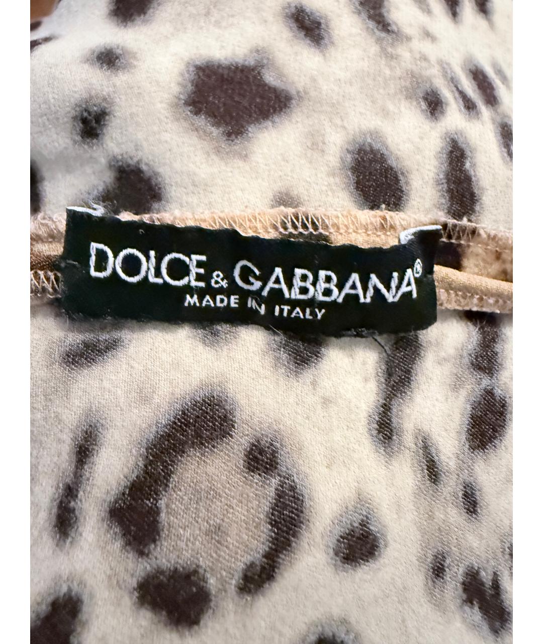 DOLCE&GABBANA Коричневая полиэстеровая блузы, фото 5
