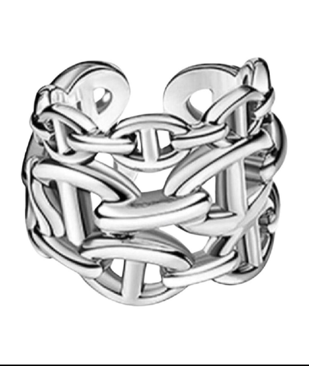 HERMES Серебряное серебряное кольцо, фото 6