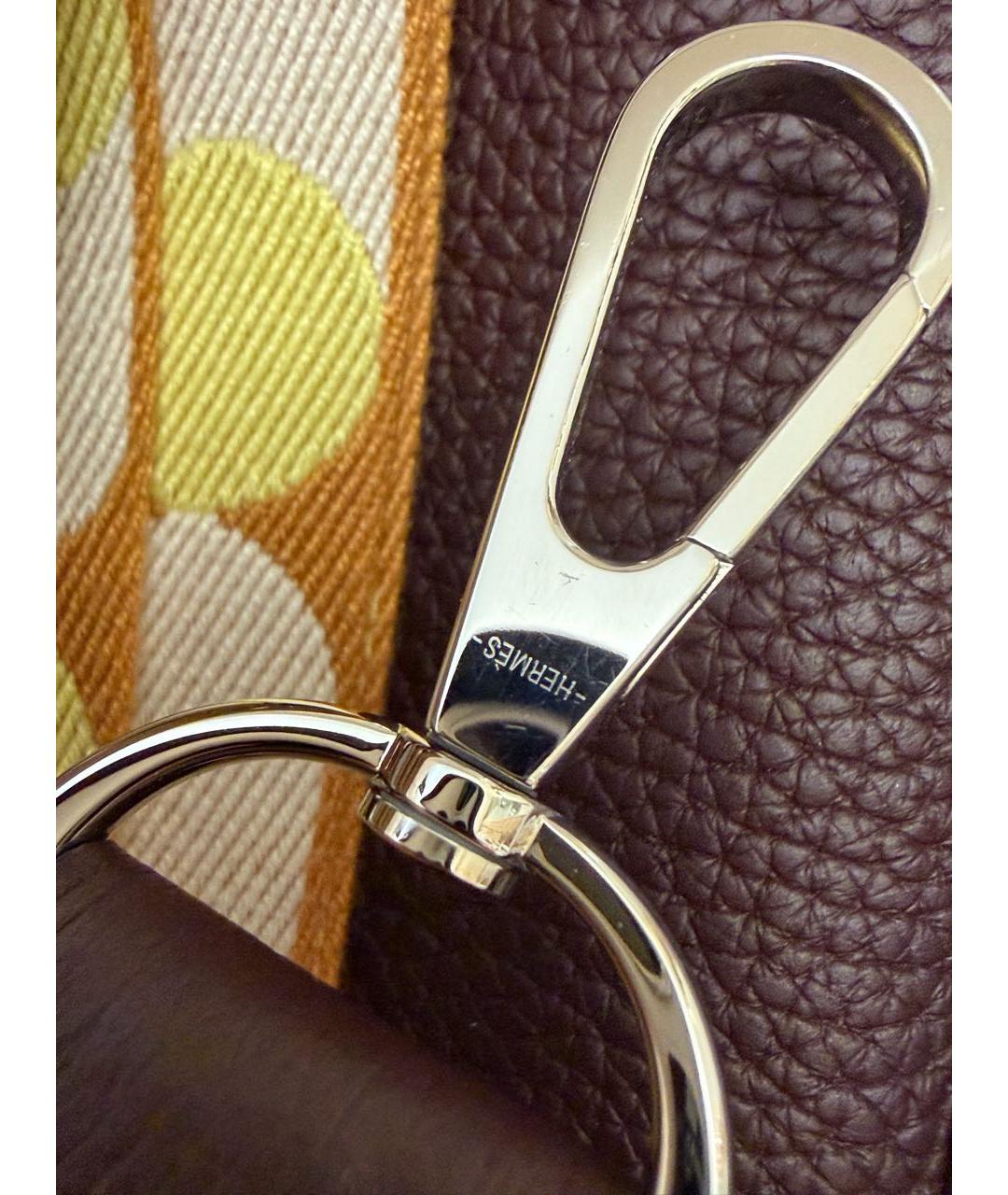 HERMES Бордовая кожаная сумка через плечо, фото 4