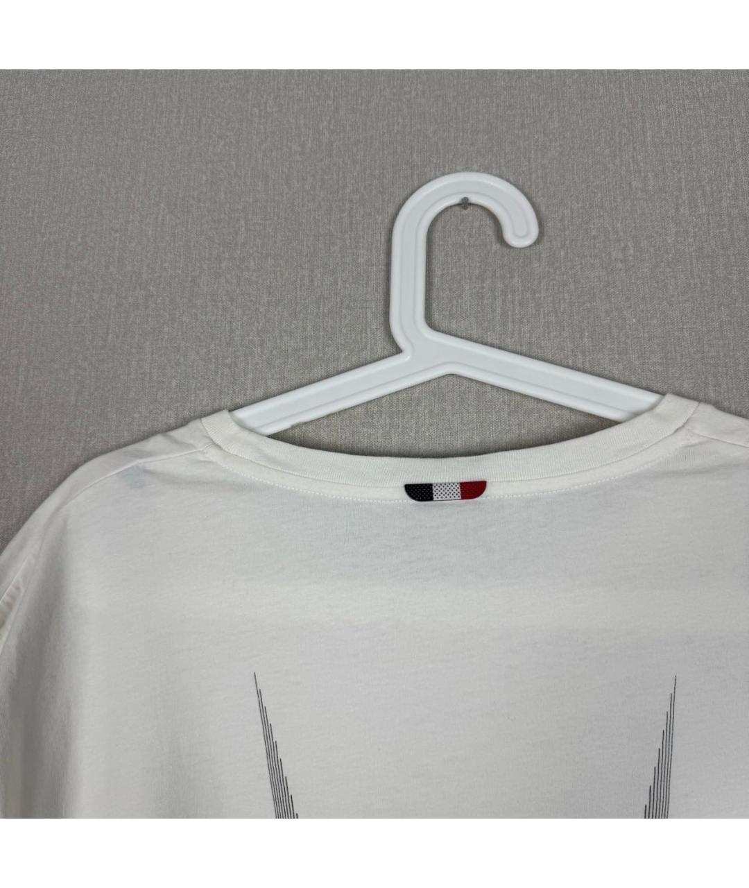 MONCLER Белая хлопковая футболка, фото 6