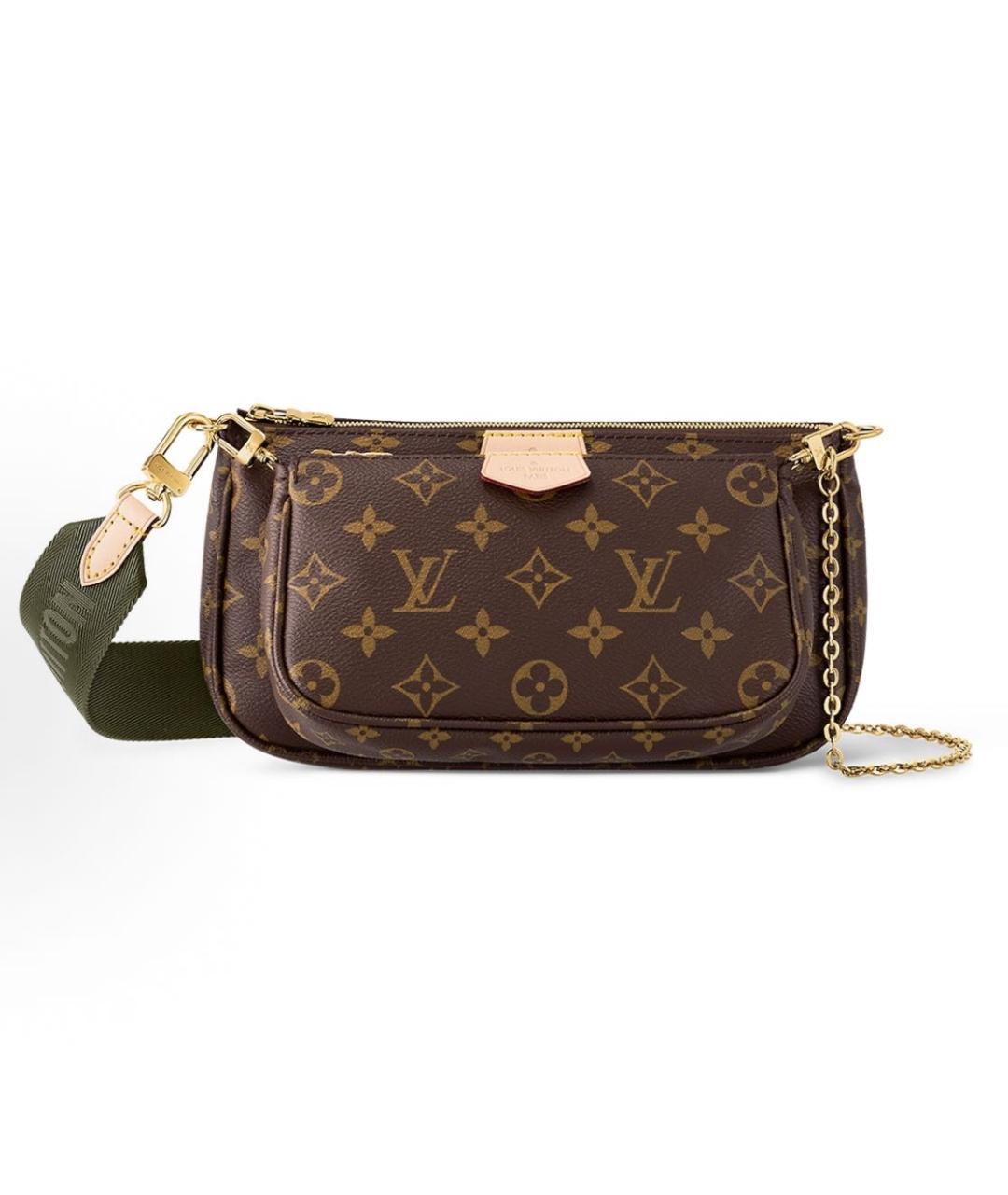 LOUIS VUITTON Коричневая сумка через плечо из искусственной кожи, фото 5