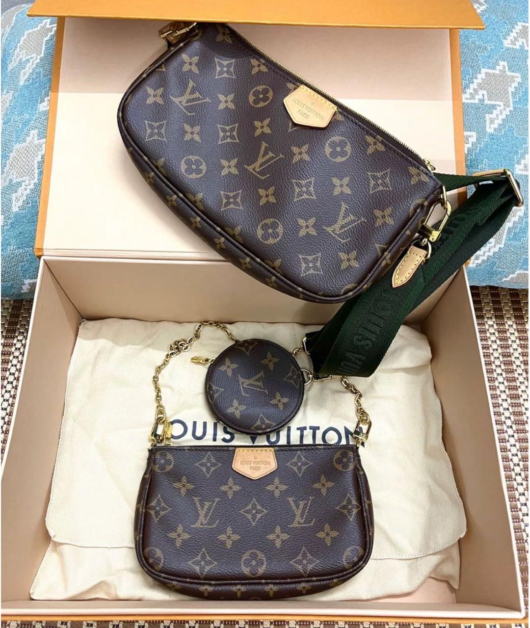 LOUIS VUITTON Коричневая сумка через плечо из искусственной кожи, фото 4