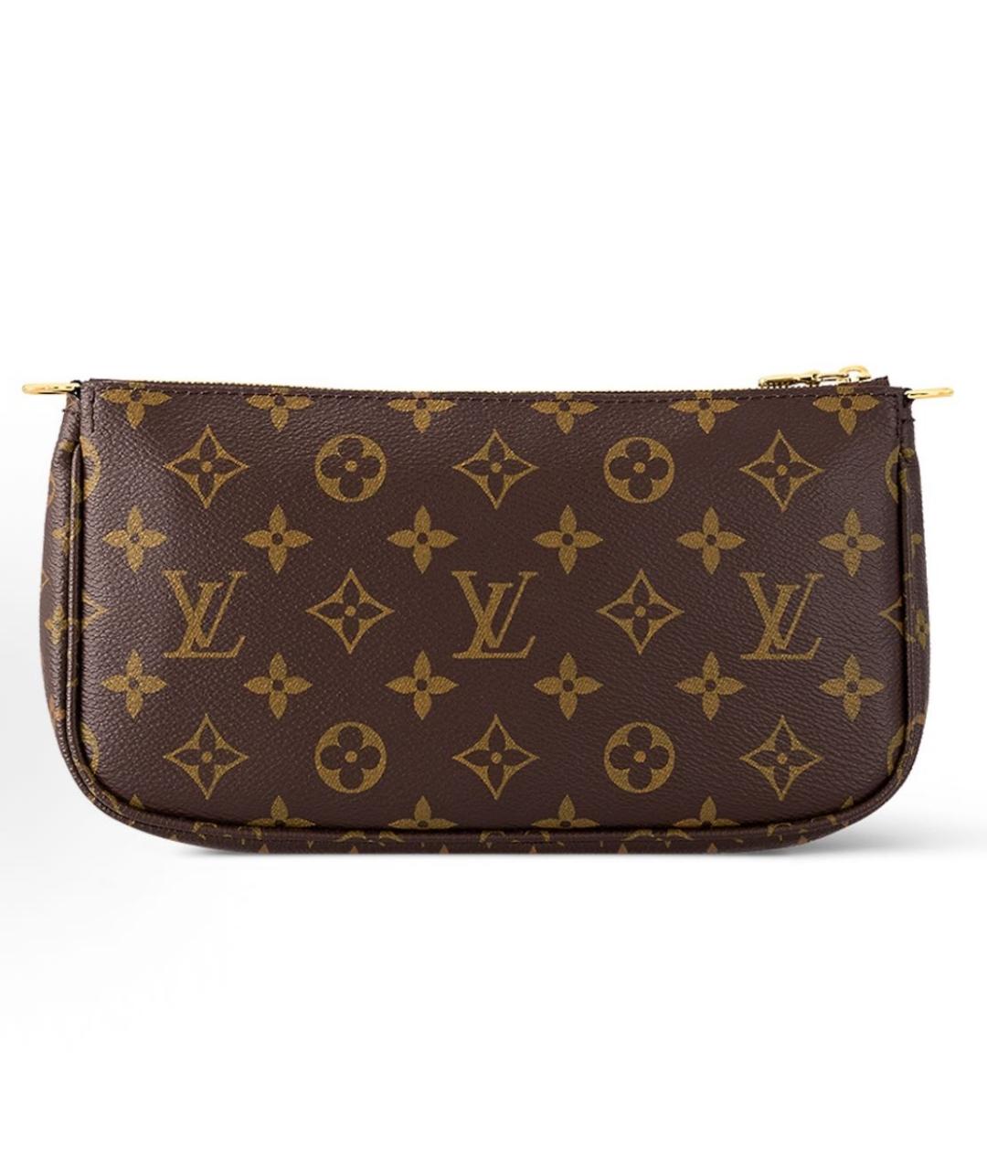 LOUIS VUITTON Коричневая сумка через плечо из искусственной кожи, фото 2