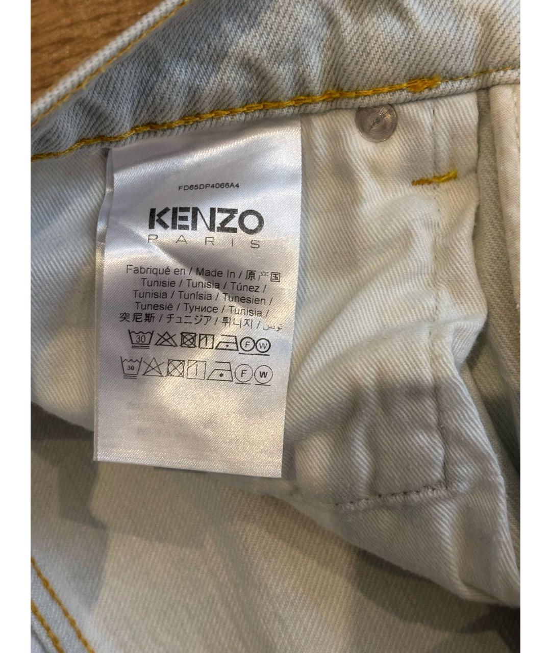 KENZO Белые хлопковые прямые джинсы, фото 6
