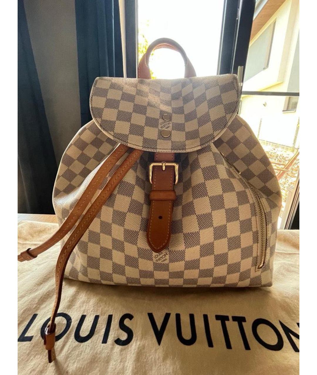 LOUIS VUITTON Бежевый рюкзак из канвы, фото 9