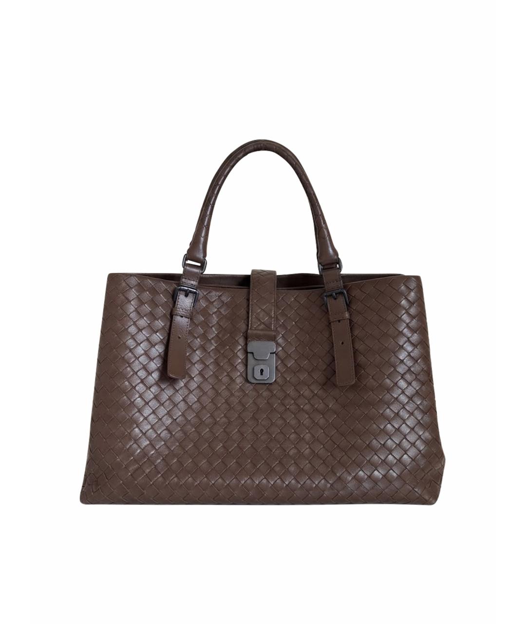 BOTTEGA VENETA Коричневая кожаная сумка тоут, фото 1