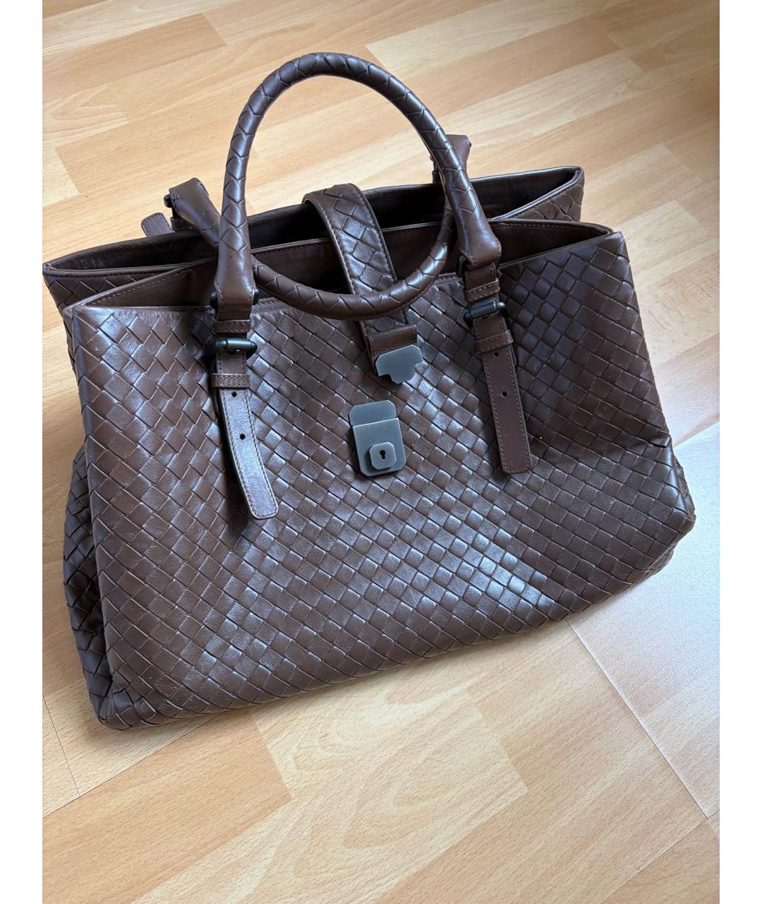 BOTTEGA VENETA Коричневая кожаная сумка тоут, фото 2