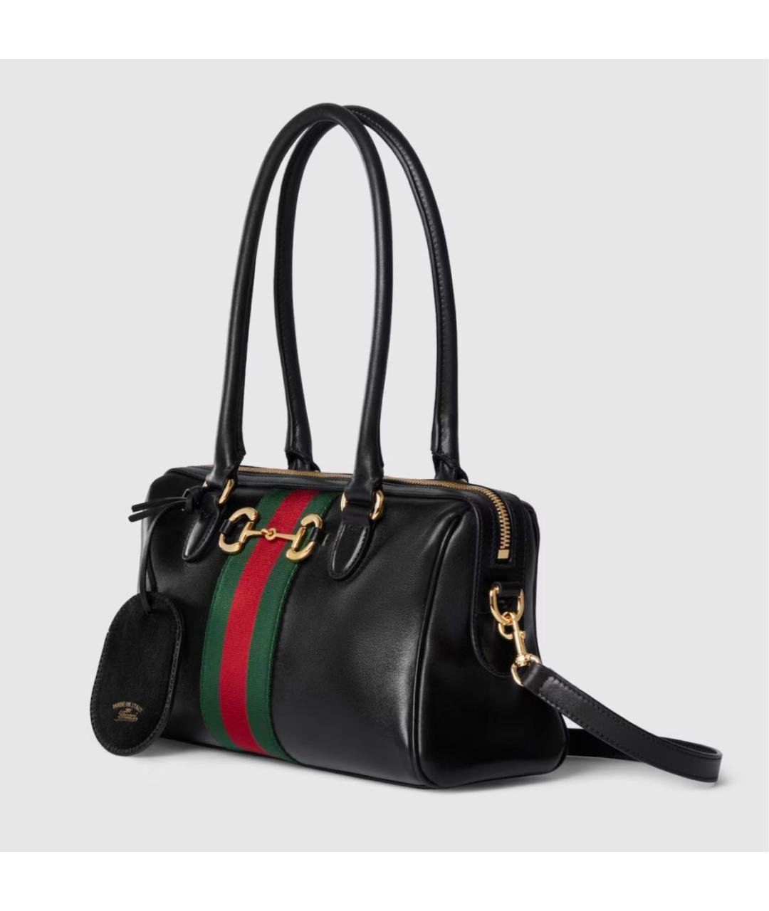 GUCCI Черная кожаная сумка через плечо, фото 2