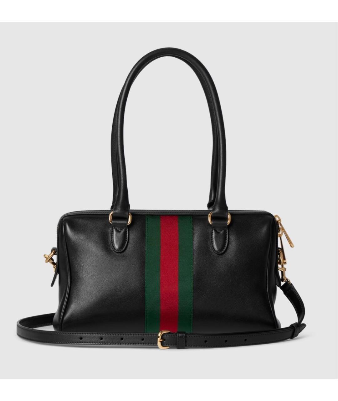 GUCCI Черная кожаная сумка через плечо, фото 4