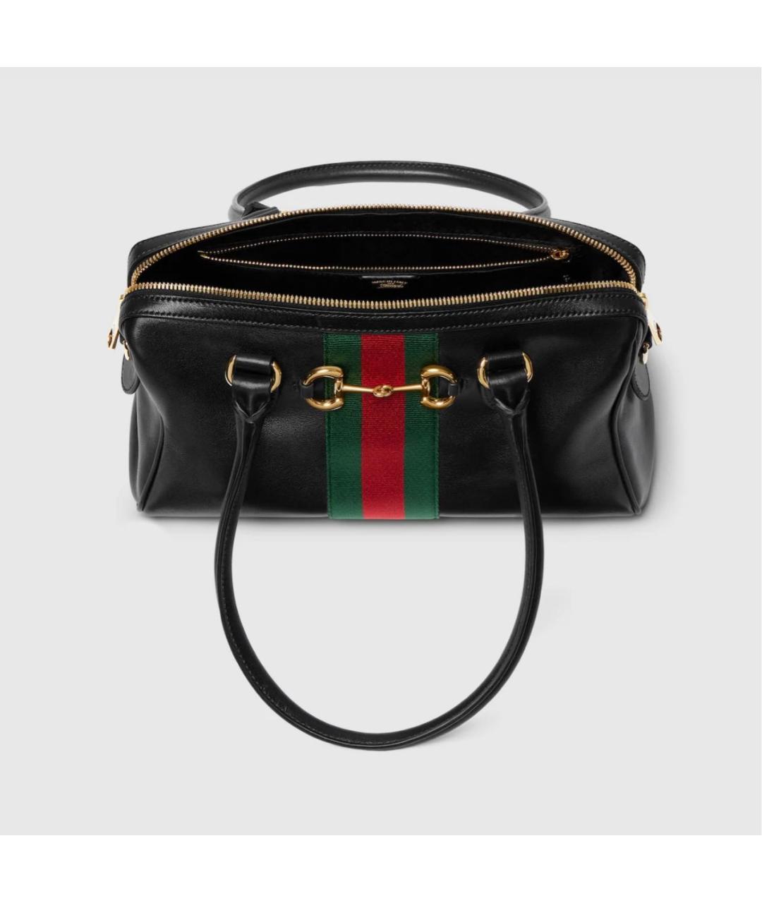 GUCCI Черная кожаная сумка через плечо, фото 5