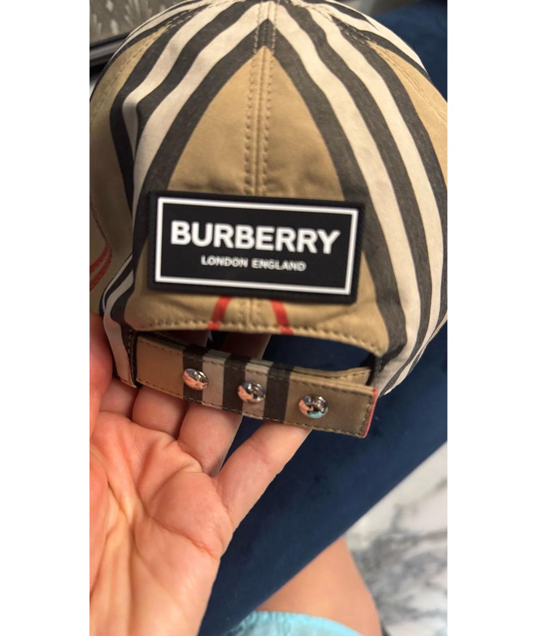 BURBERRY Бежевая кепка, фото 2