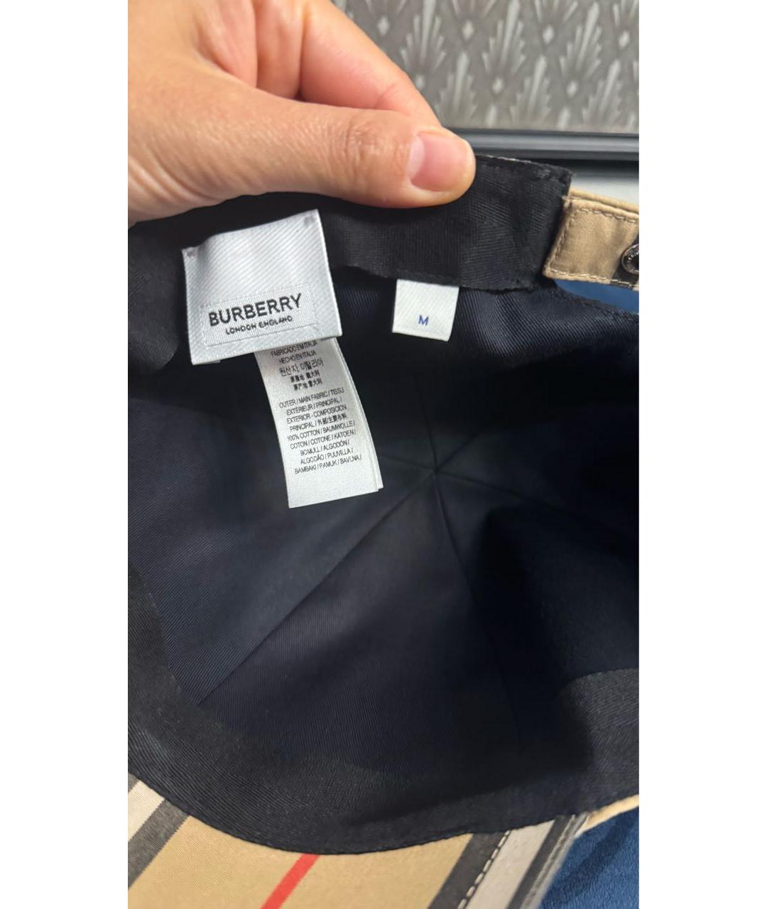 BURBERRY Бежевая кепка, фото 3
