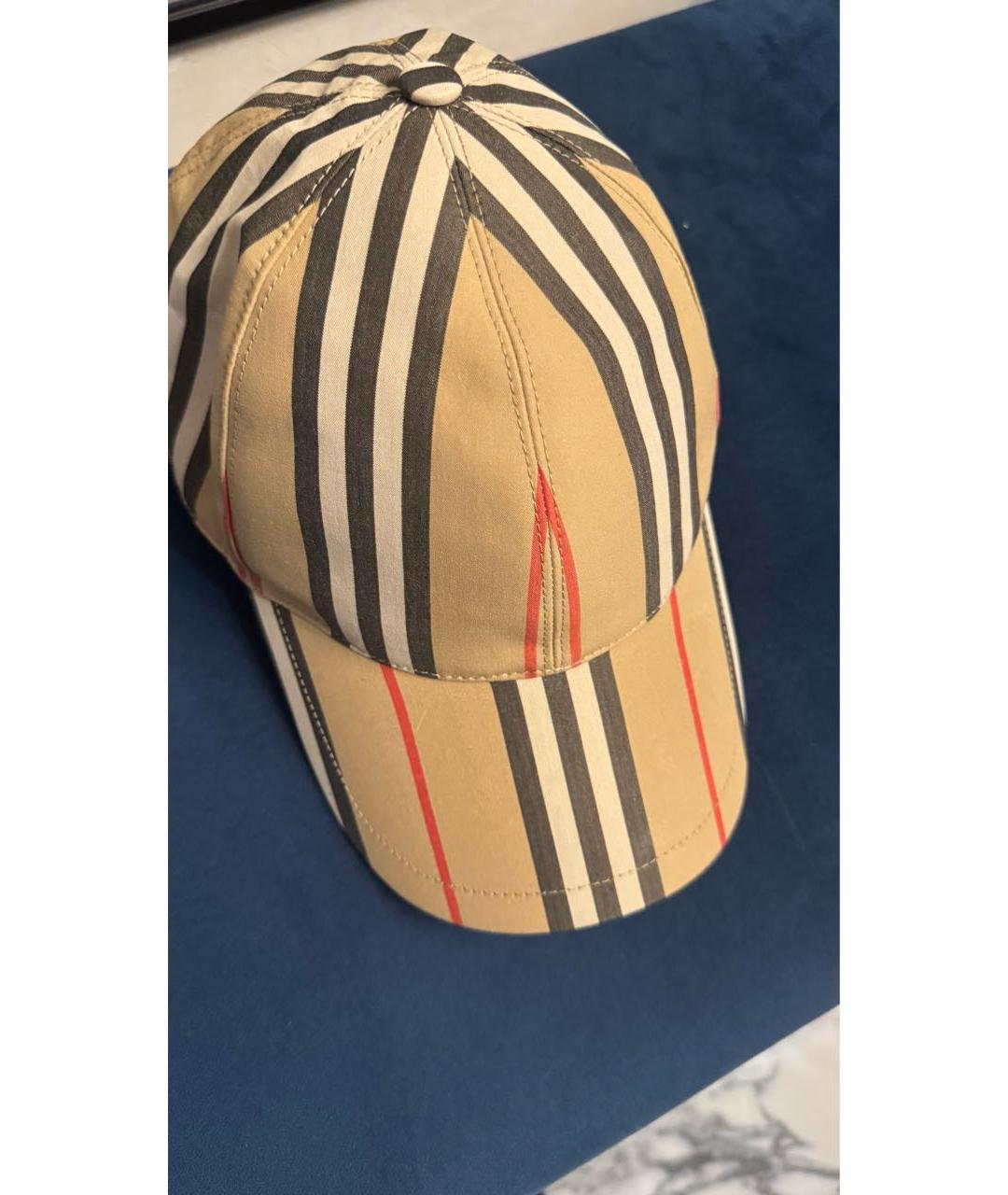 BURBERRY Бежевая кепка, фото 5