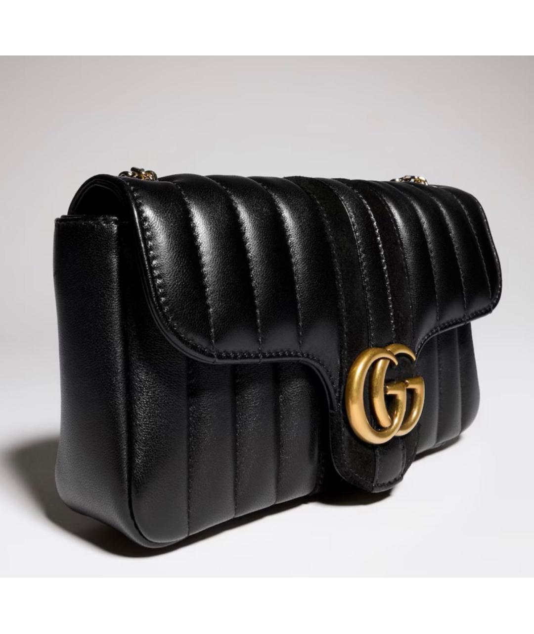 GUCCI Черная кожаная сумка через плечо, фото 2