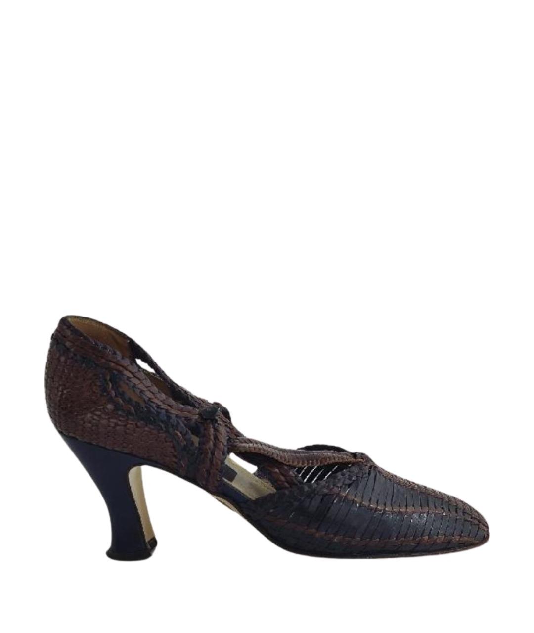 BALLY Коричневые кожаные туфли, фото 1