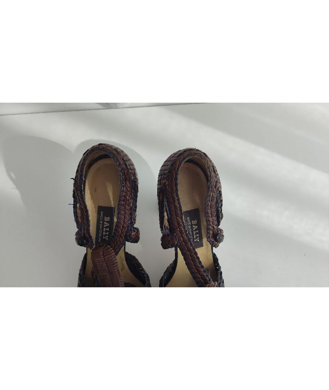 BALLY Коричневые кожаные туфли, фото 3