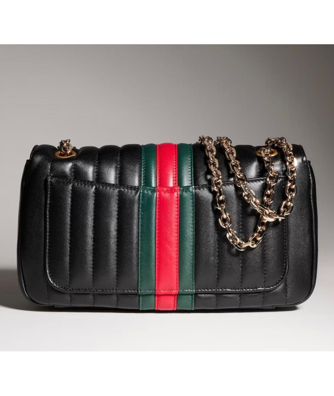 GUCCI Черная кожаная сумка через плечо, фото 3