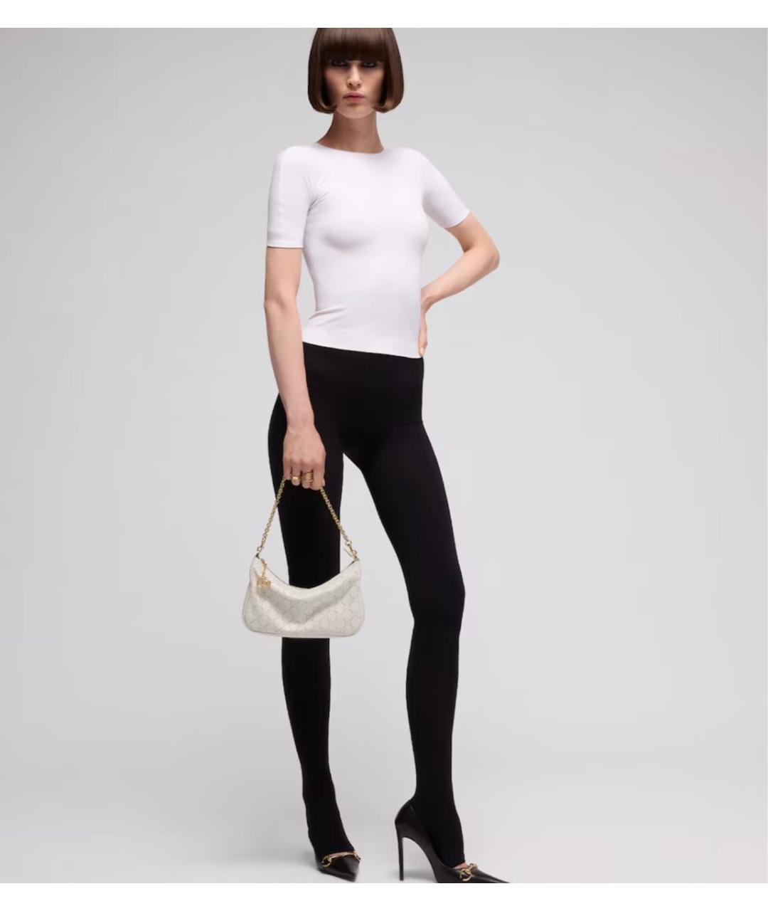 GUCCI Белая кожаная сумка с короткими ручками, фото 4