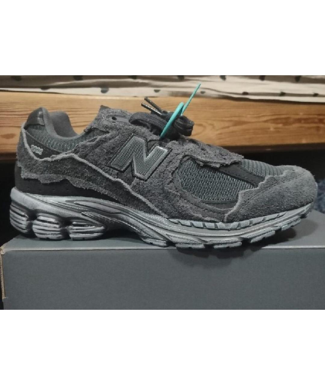 NEW BALANCE Черные замшевые низкие кроссовки / кеды, фото 8
