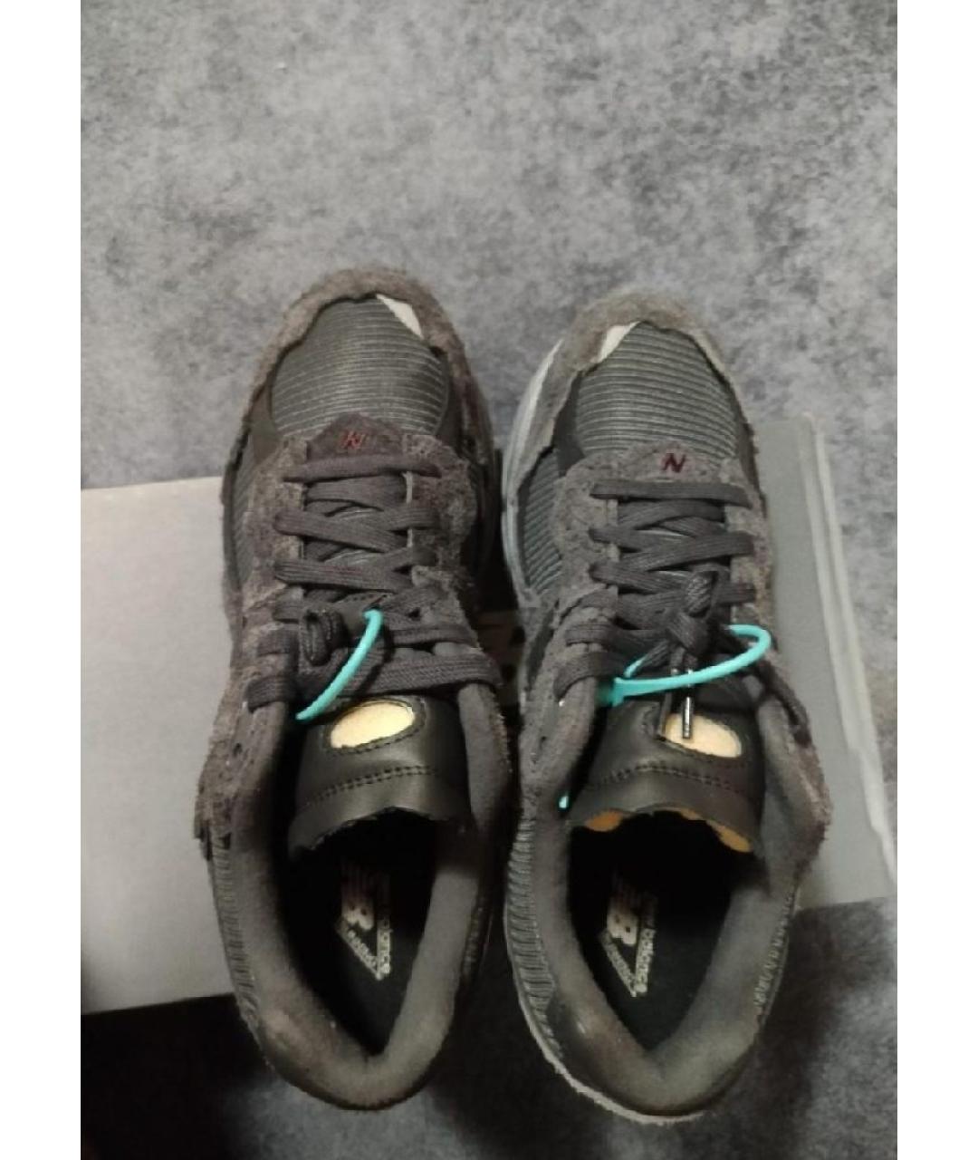 NEW BALANCE Черные замшевые низкие кроссовки / кеды, фото 3