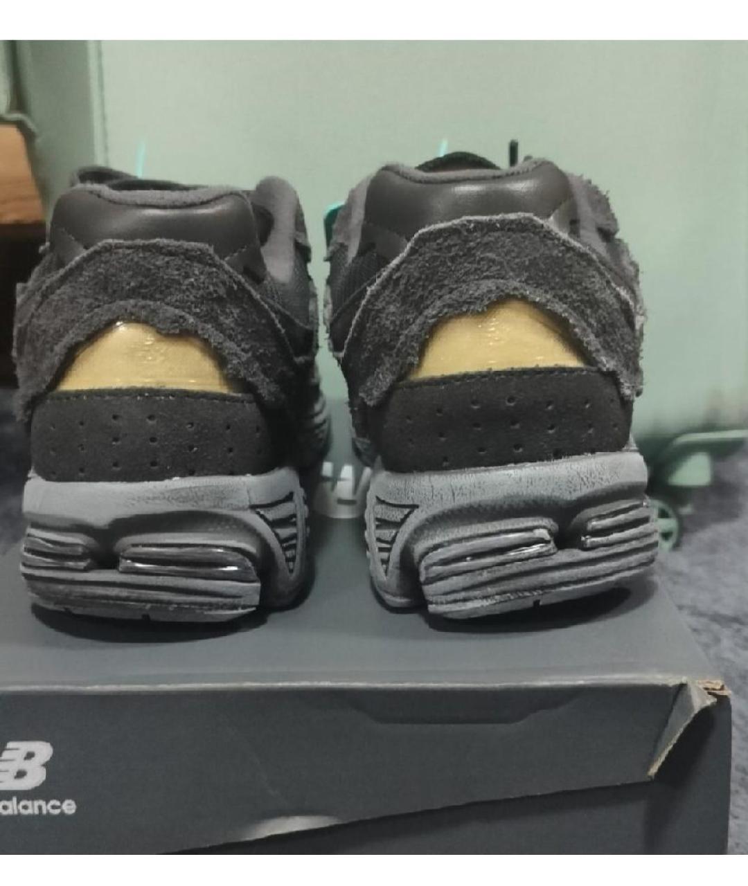 NEW BALANCE Черные замшевые низкие кроссовки / кеды, фото 4