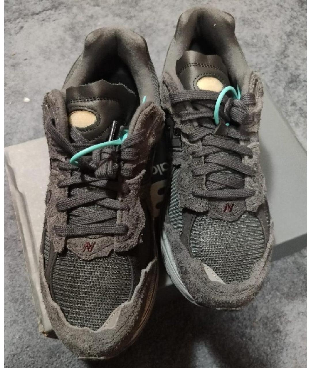NEW BALANCE Черные замшевые низкие кроссовки / кеды, фото 2