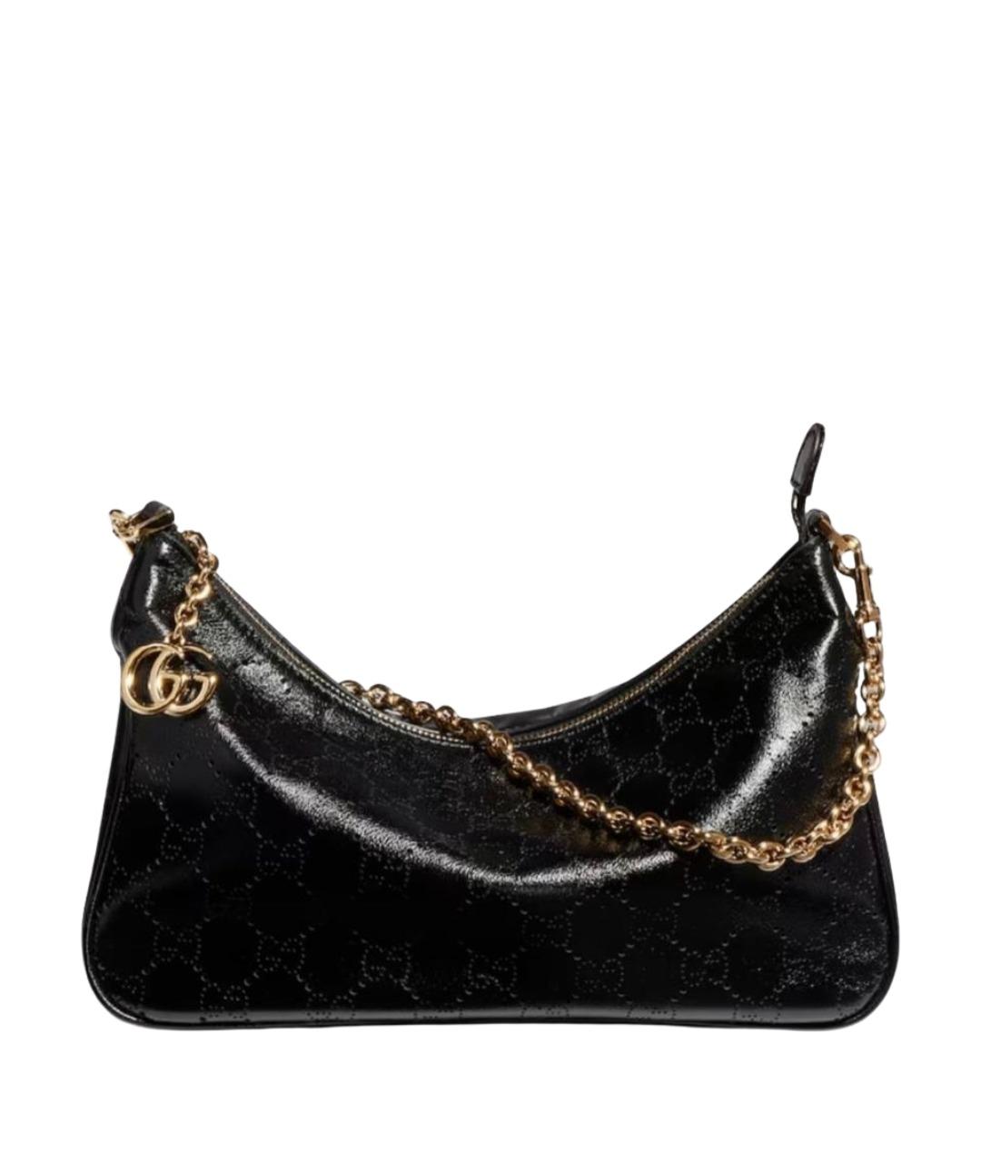 GUCCI Черная кожаная сумка через плечо, фото 1