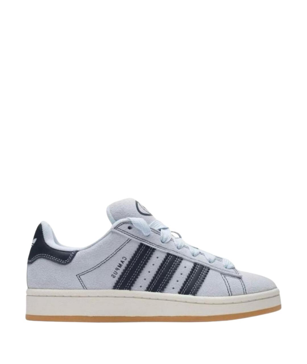 ADIDAS Голубые замшевые низкие кроссовки / кеды, фото 1