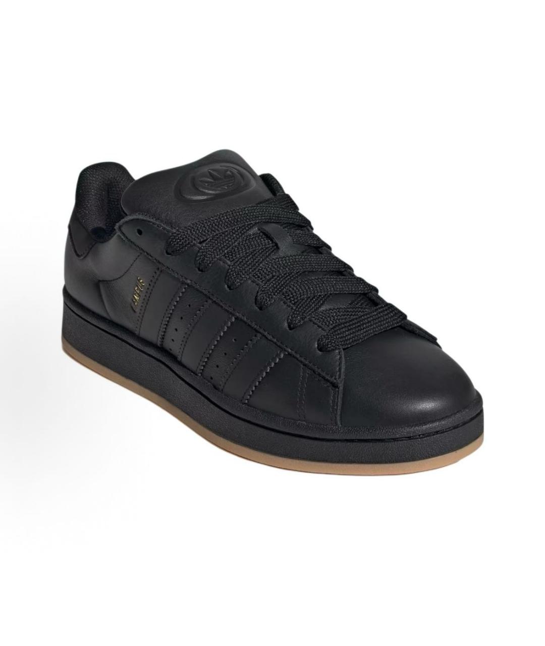 ADIDAS Черные кожаные низкие кроссовки / кеды, фото 3