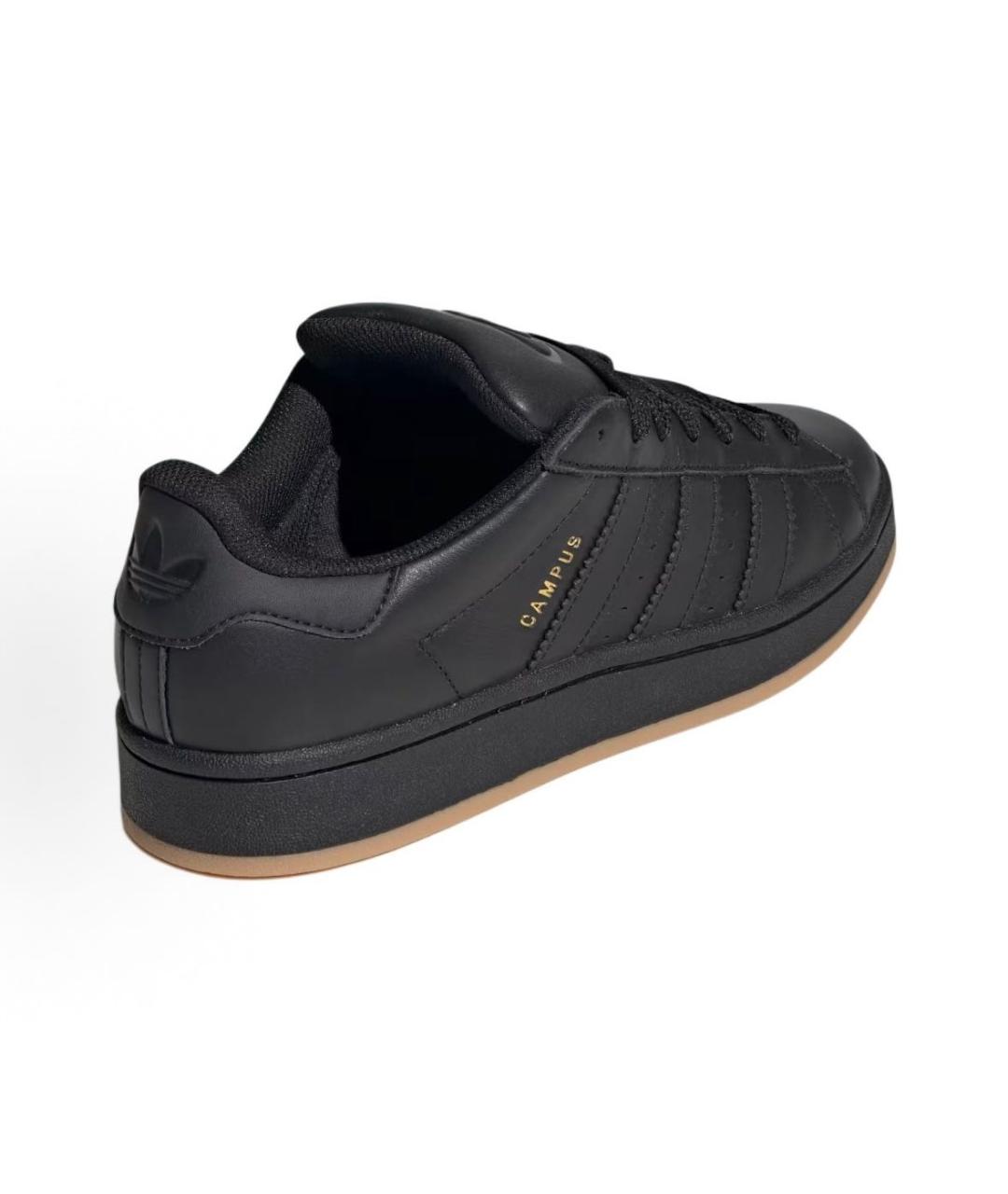 ADIDAS Черные кожаные низкие кроссовки / кеды, фото 4