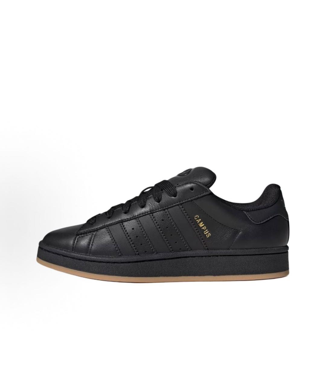 ADIDAS Черные кожаные низкие кроссовки / кеды, фото 2