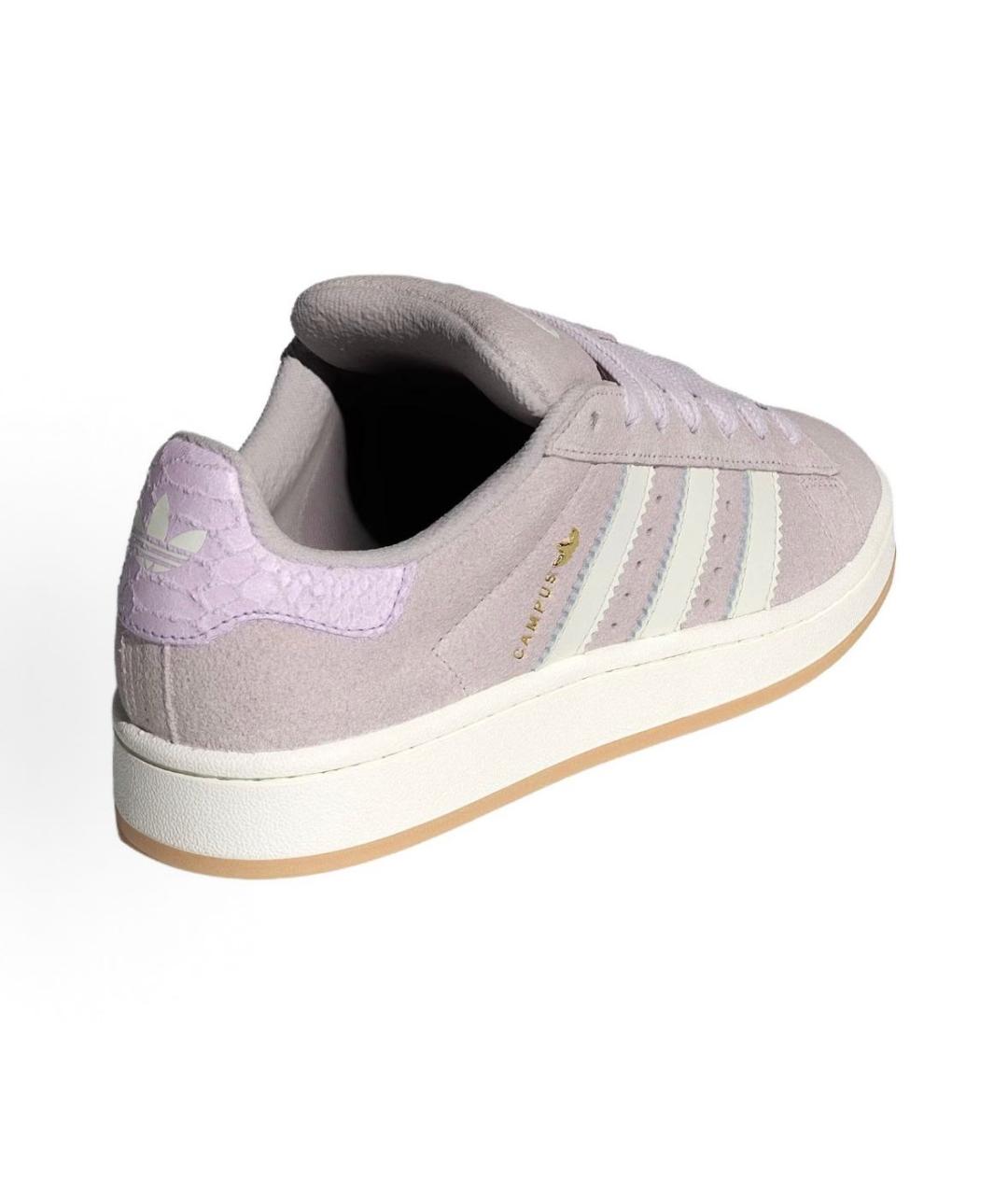 ADIDAS Фиолетовые замшевые низкие кроссовки / кеды, фото 5