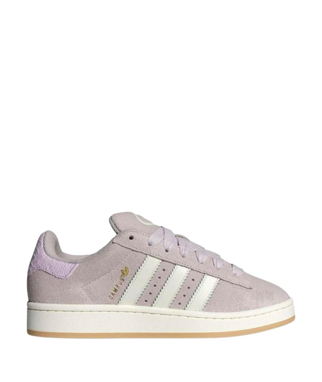 ADIDAS Фиолетовые замшевые низкие кроссовки / кеды, фото 1