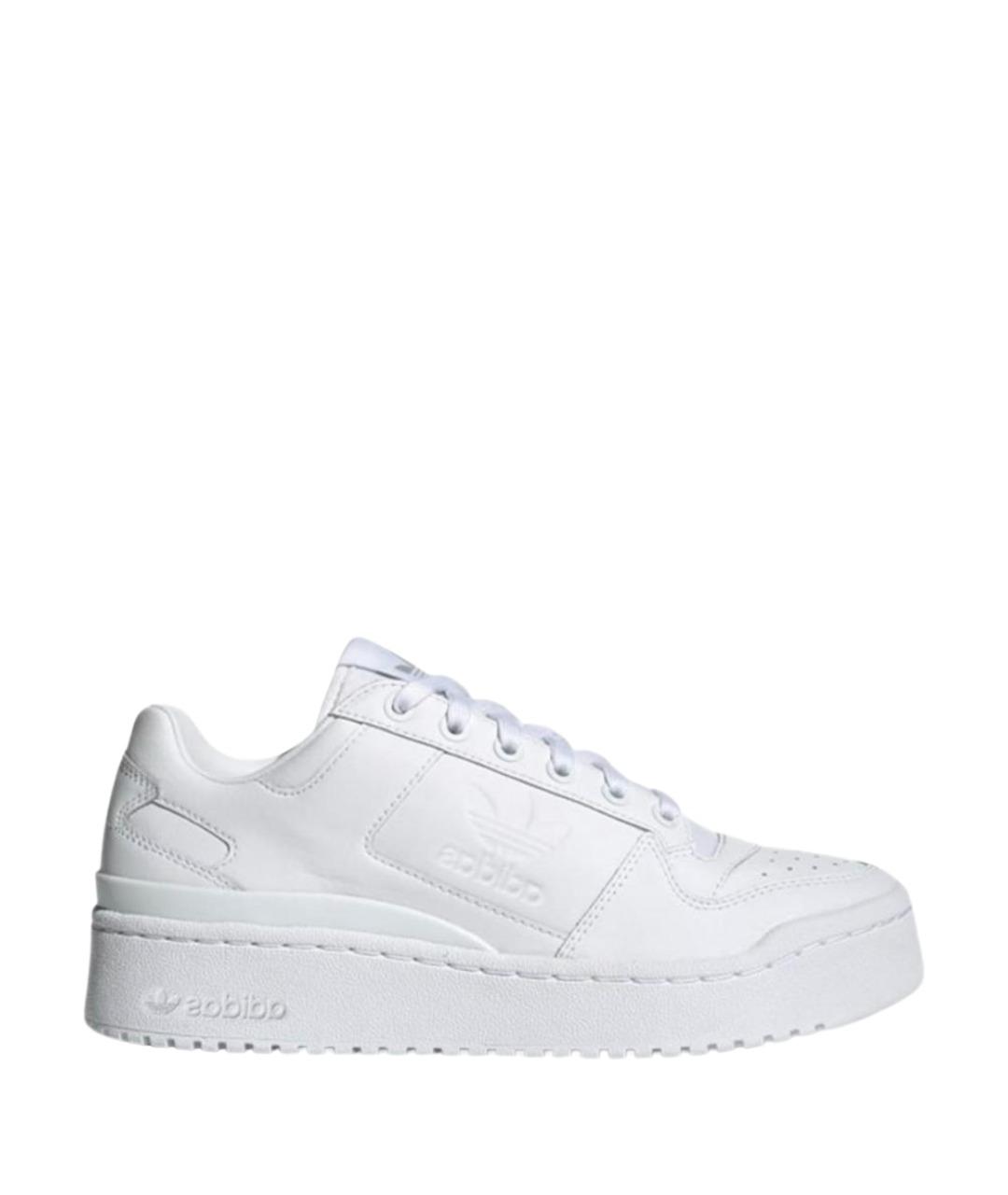 ADIDAS Белые кожаные низкие кроссовки / кеды, фото 1
