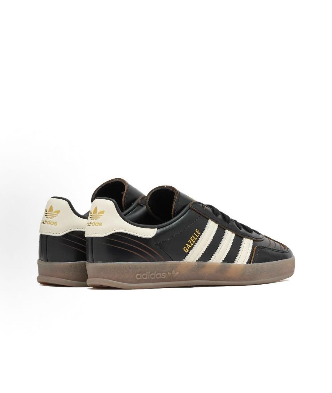 ADIDAS Черные кожаные низкие кроссовки / кеды, фото 3