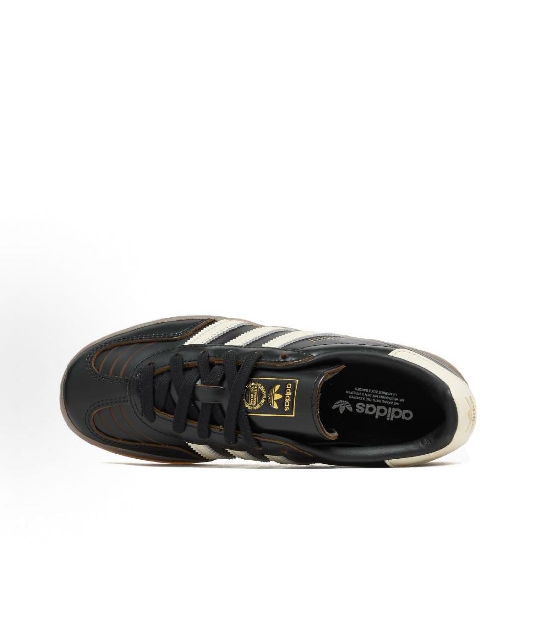 ADIDAS Черные кожаные низкие кроссовки / кеды, фото 4