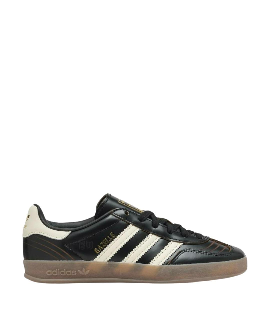ADIDAS Черные кожаные низкие кроссовки / кеды, фото 1